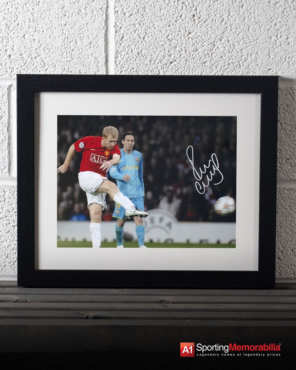 A legendary goal in a legendary fixture! . Give us your scores predictions for tonight's Europa League clash between Manchester United and Barcelona in the comments. . #A1SportingMemorabilia #UEL #MUvFCB #Barcelona #ManUtd #FCB #ManchesterUtd #OldTrafford #Scholes