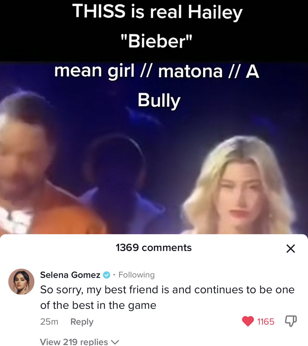 📲| @SelenaGomez supports @TaylorSwift13 in a TikTok of Hailey Bieber shading her

“So sorry, my best friend is and continues to be one of the best in the game”