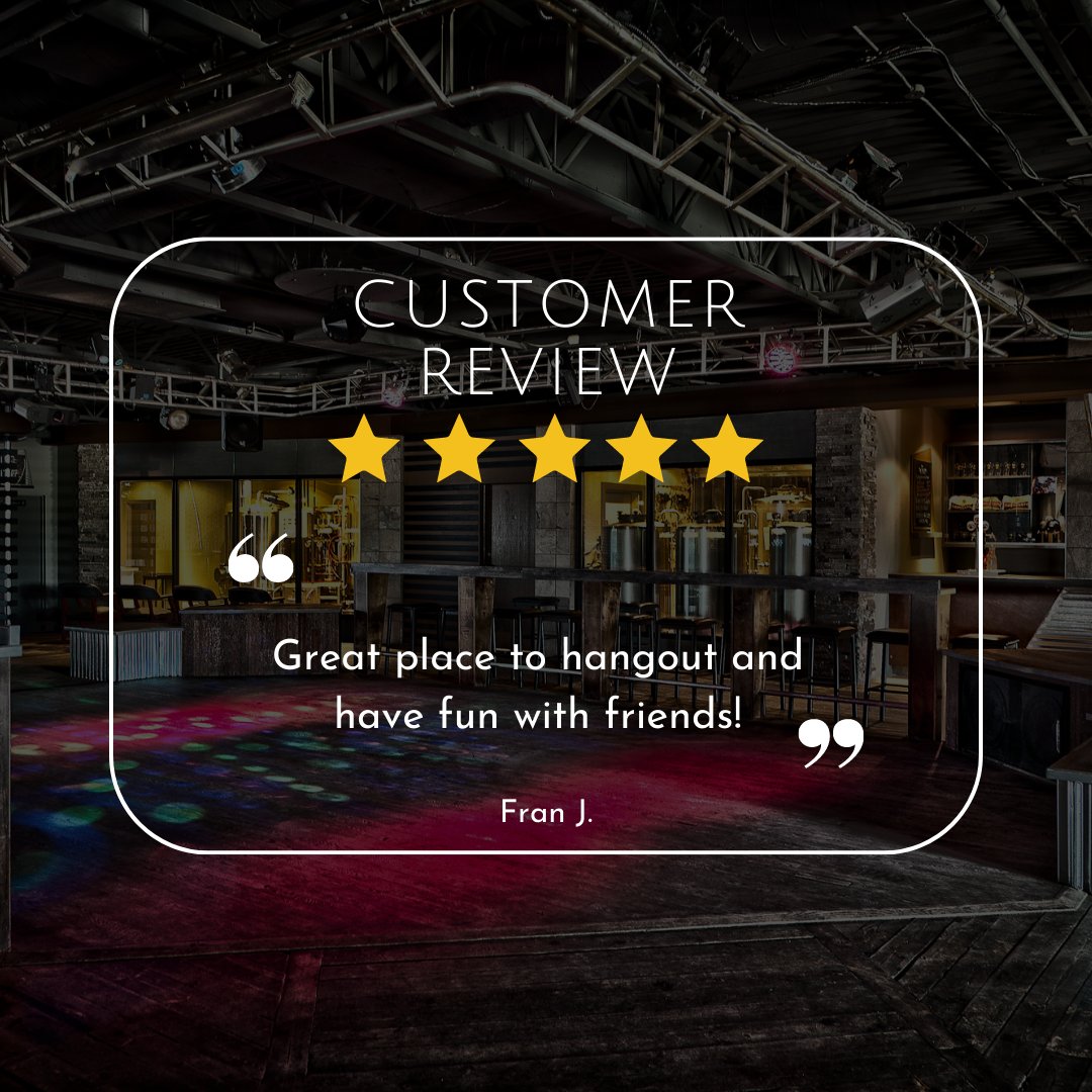 What our customers are saying....😊 Visit us at the Tap Room Bar + Brewery!