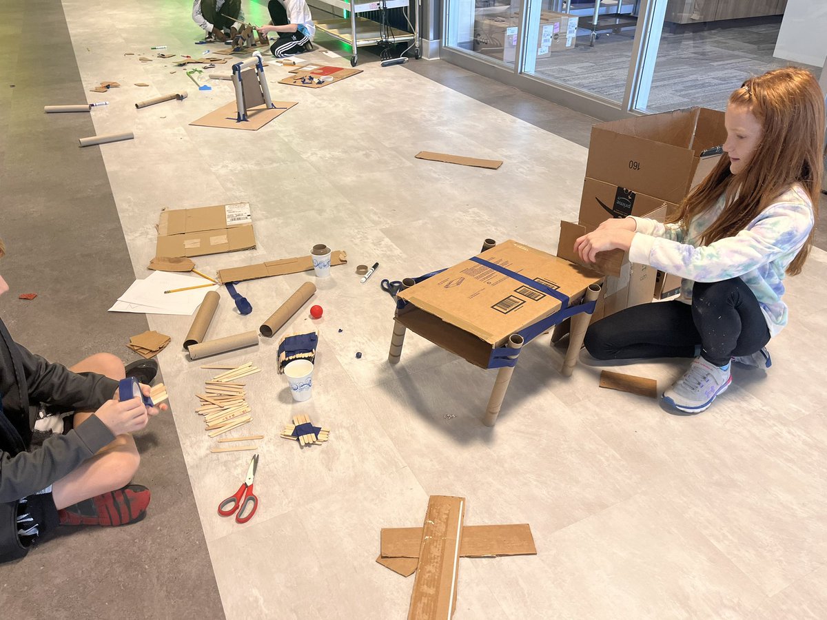 STEMnaut's tweet image. Wow it’s so busy here in #TechWorksatCCA in Miss Katie and Mr Nick’s golf course engineering design challenge! Stay tuned for the final test!