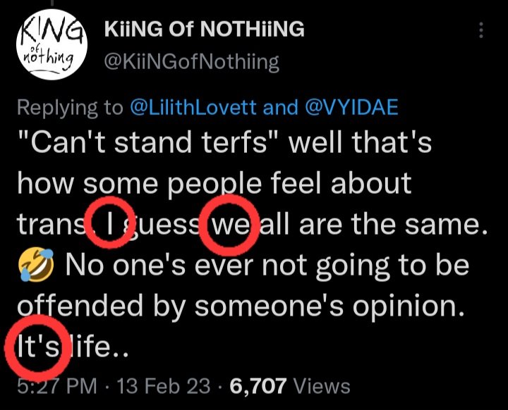 ThatsAPronoun's tweet photo. "I guess we're all the same" 🤡 https://t.co/7L1Wb7Q5ow