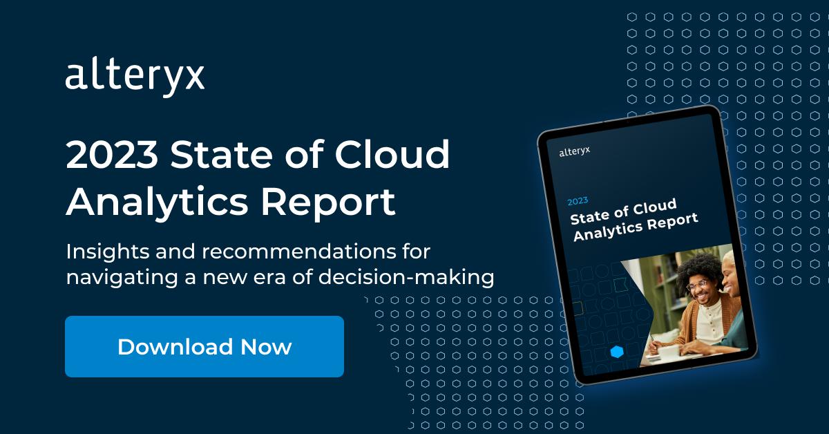 MelBuzz's tweet image. Cloud analytics gives your team the power to collaborate from anywhere in real time. 

Read our 2023 State of Cloud Analytics report to discover the whys, hows, and outsized ROIs behind cloud analytics adoption. ow.ly/Yl8F104vJPr

#AlteryxCloudWeek #AlteryxAnalyticsCloud