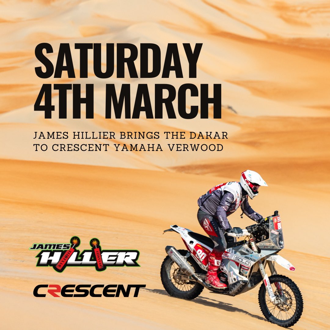 crescentmoto's tweet image. We’ve finally pinned the busiest man of Dorset down for a day to celebrate his recent trip to the Dakar! You don’t want to miss it 🤩

Meet @Jimbohillier37 and get an insight into his full @dakar experience, bike included!

It is an all day event so no pressure on timings 👍🏻
