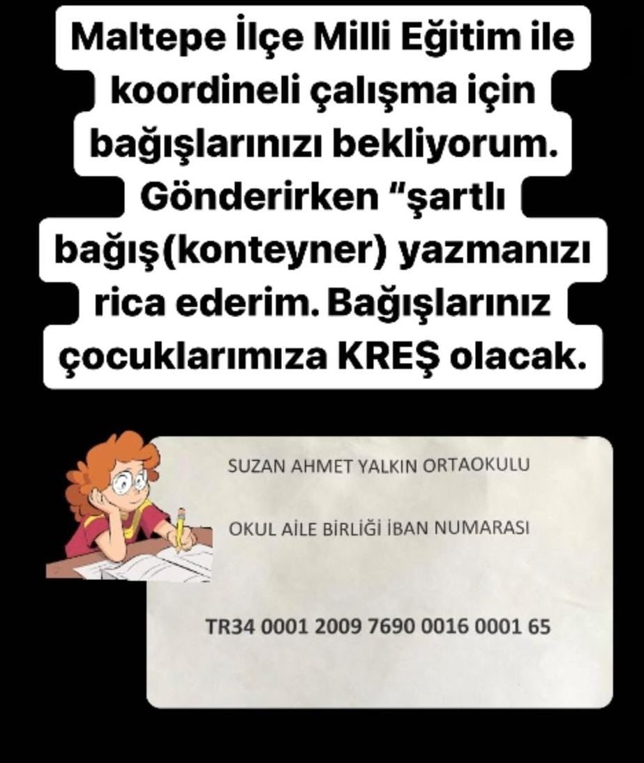 Maltepe Meb onaylıdır. Paylaşarak yayılmasına yardımcı olabilir misiniz? Çocuklar için kreş kurulacak.🙏🏻