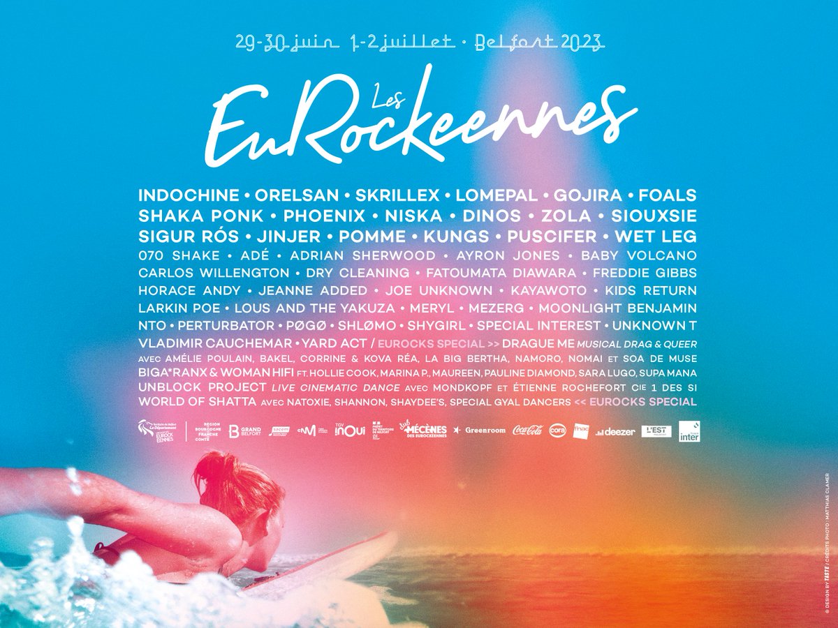 La 33ème édition des <a href="/eurockeennes/">Les Eurockéennes</a>  se dévoile et s'imagine déjà dans les têtes et les cœurs. 52 concerts à l’affiche pour quatre jours et nuits de musique en plein air.
Eurocks 2023 grandeur nature ! 🌞❤️🌿
eurockeennes.fr
#Eurocks2023