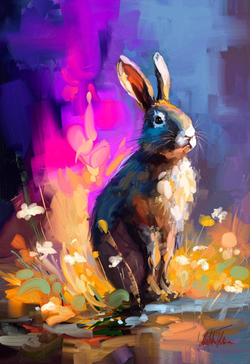 ~ Springtime Rabbit ~
Digital oil painting

 I was painted this for only art community Penup

#PenupArt #penup #digitalart #artwork #art #painting