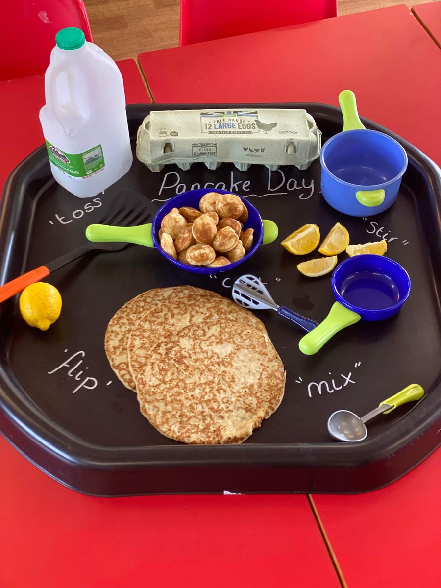 Our pancake tuff tray set up from this week at Aldbroughs baby and toddler group. The little ones had loads of fun exploring, playing and tasting what it had to offer #play #children #tufftray #babyandtoddlergroup #explore #learn #fun