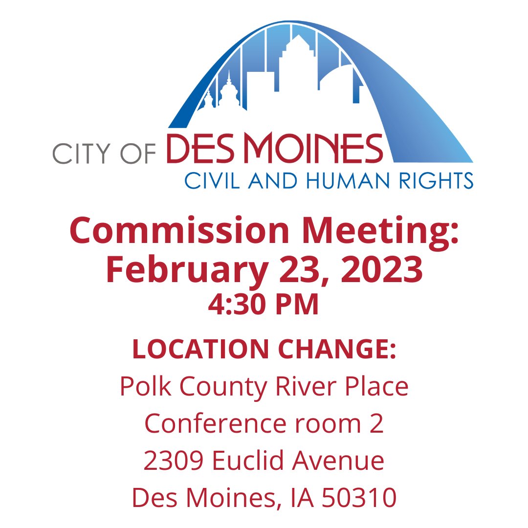 City of Des Moines on Twitter "RT YourRightsDSM *MEETING LOCATION CHANGE* The Des Moines
