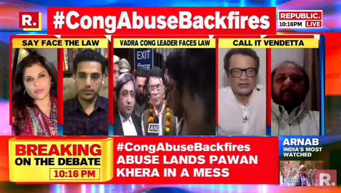 republic's tweet photo. #CongAbuseBackfires | Everybody has the right to question the Prime Minister but did you hear what was said on the tarmac today about PM Modi - 'Modi teri kabar khudegi'!: @shaziailmi, BJP National spox exposes 'abuse politics'
https://t.co/uGA0WkNT8t
#PawanKhera #PMModi https://t.co/e6nYC3Fyt2