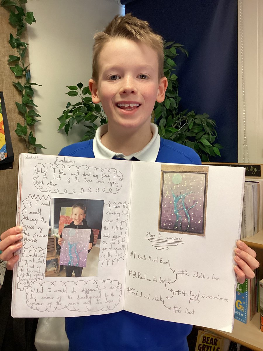 JCAWakefield's tweet photo. Year 5 enjoyed evaluating their final pieces inspired by Sue Davis-Vachon. Their final outcome showed great progress of their drawing, blending and printing skills. @JCA__Art https://t.co/PMPtAL2fxe