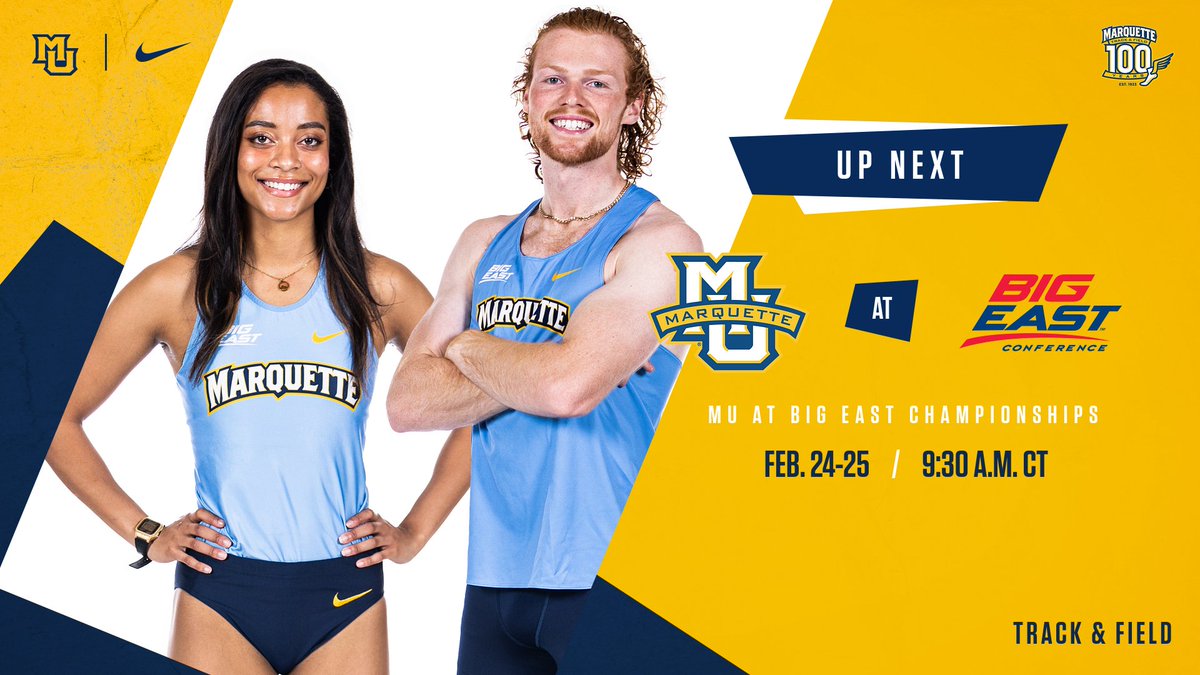 The Golden Eagles are in Chicago tomorrow for day one of the BIG EAST Indoor Championships!

#WeAreMarquette

PREVIEW⤵️
gomarquette.com/news/2023/2/23…