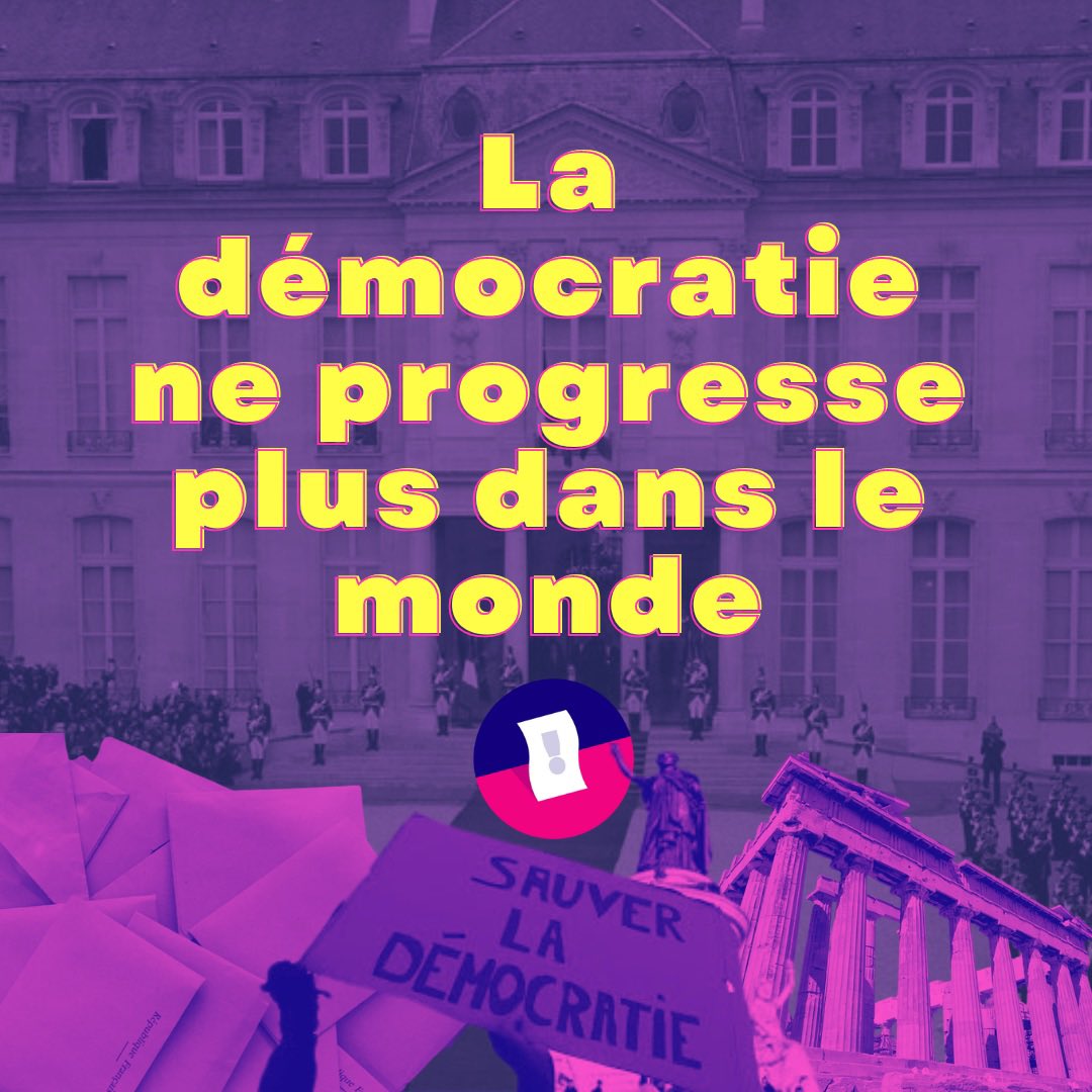 avote_ong's tweet photo. ⚠️La démocratie ne progresse plus dans le monde !

Chaque année, le média anglais The Economist publie « L’indice de la démocratie » qui permet de comparer l’évolution de la situation démocratique dans le monde. 

Quelles grandes tendances en tirer ? On te résume l’histoire🧶⤵️ https://t.co/QepNnOcNFU
