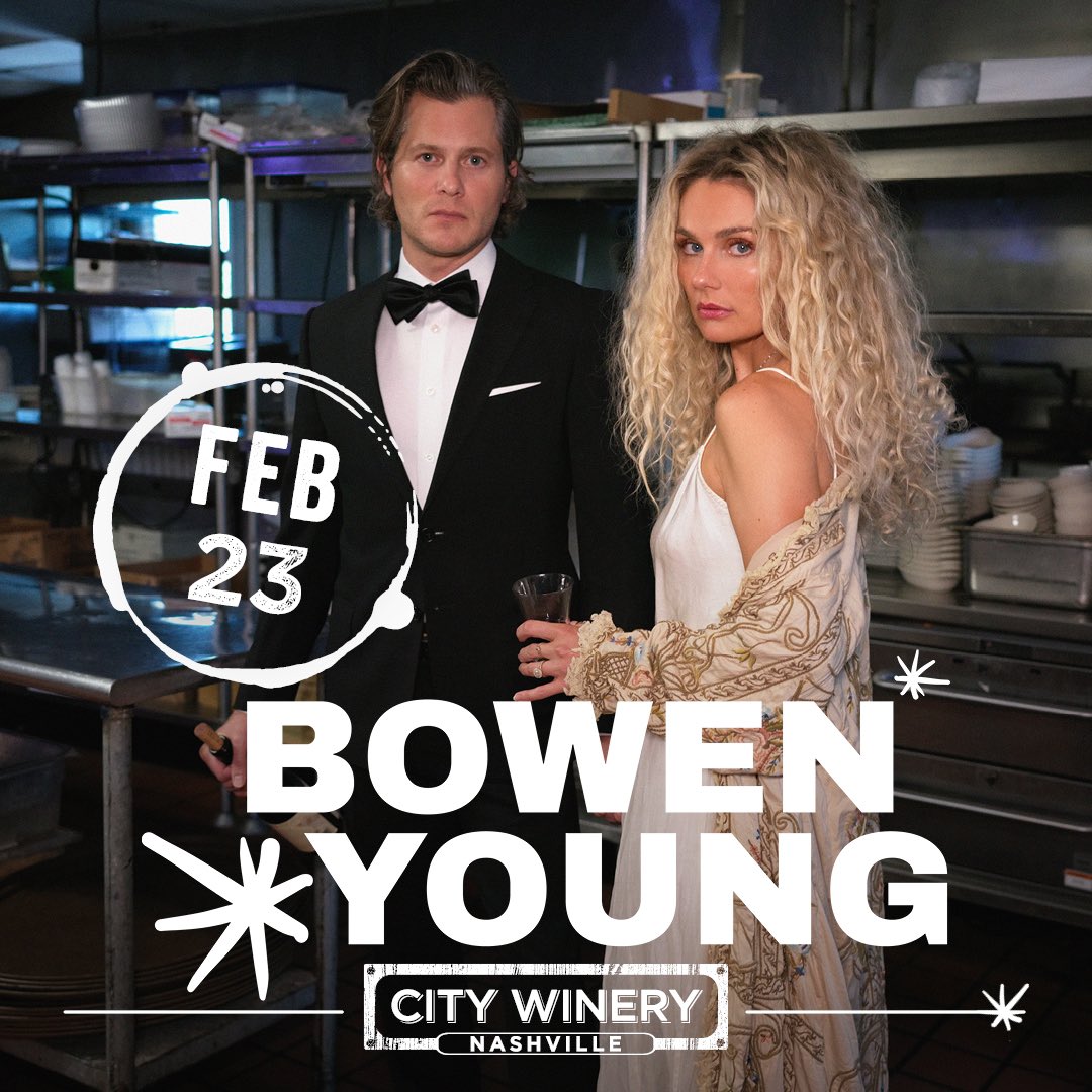 NASHVILLE show at City Winery is TONIGHT!

Tickets @CityWineryNSH bit.ly/bowenyoungnash… 

There will also be tickets available for the VIP pre-show experience.

#citywinery #citywinerynashville #nashville #livemusic #americana #bowenyoung #concert #nashvilleeats #nashvillemusic