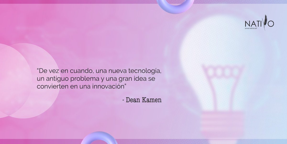 🖼La grandes ideas y la creatividad son fundamentales para desarrollar nuevas tecnologías 💡
#frasedeldia #Nativo #Arte #Tecnología
