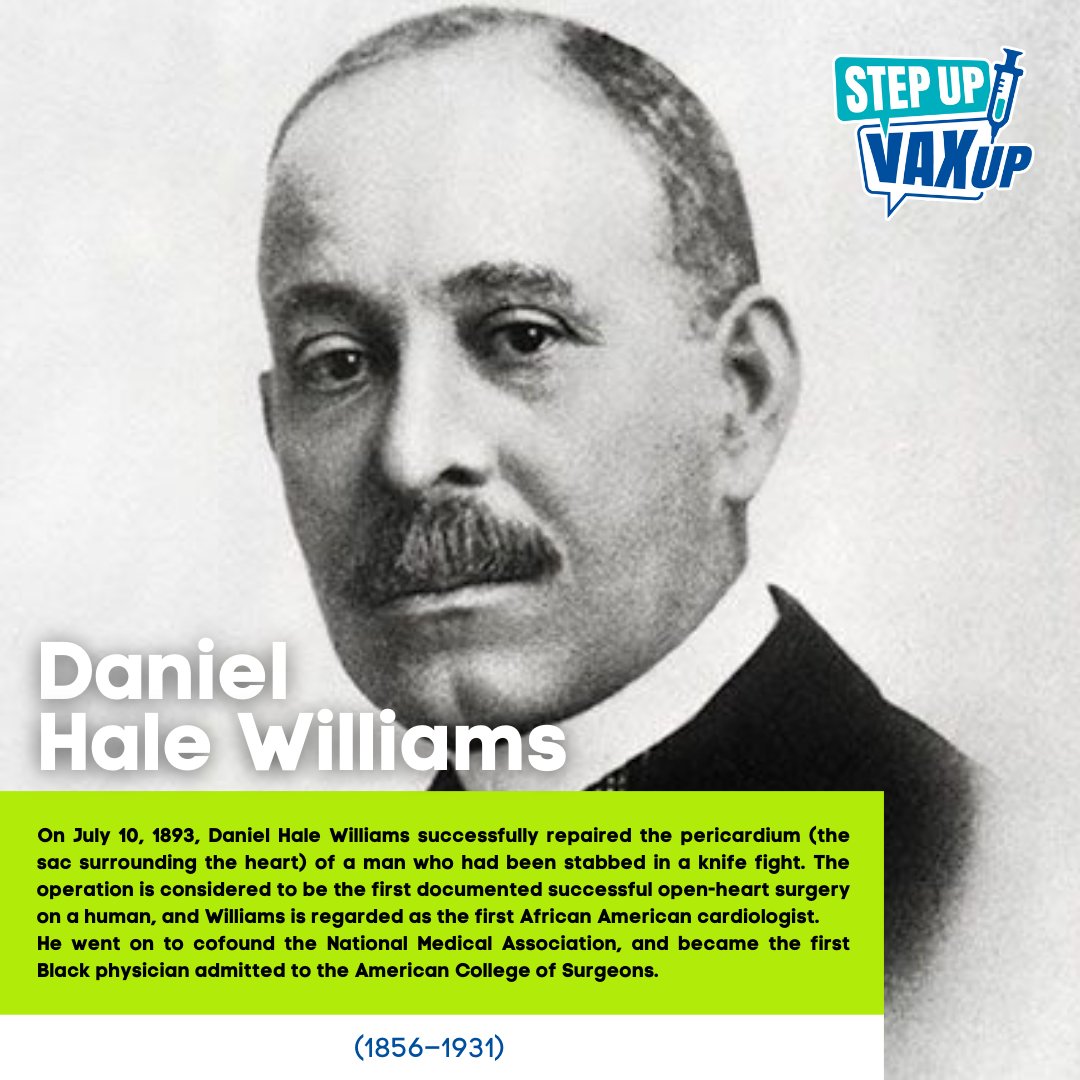 This is Daniel Hale Williams! Due to discrimination, hospitals at that time barred Black doctors from working on staff. Dr. Williams opened the nation’s first Black-owned interracial hospital. 🏥