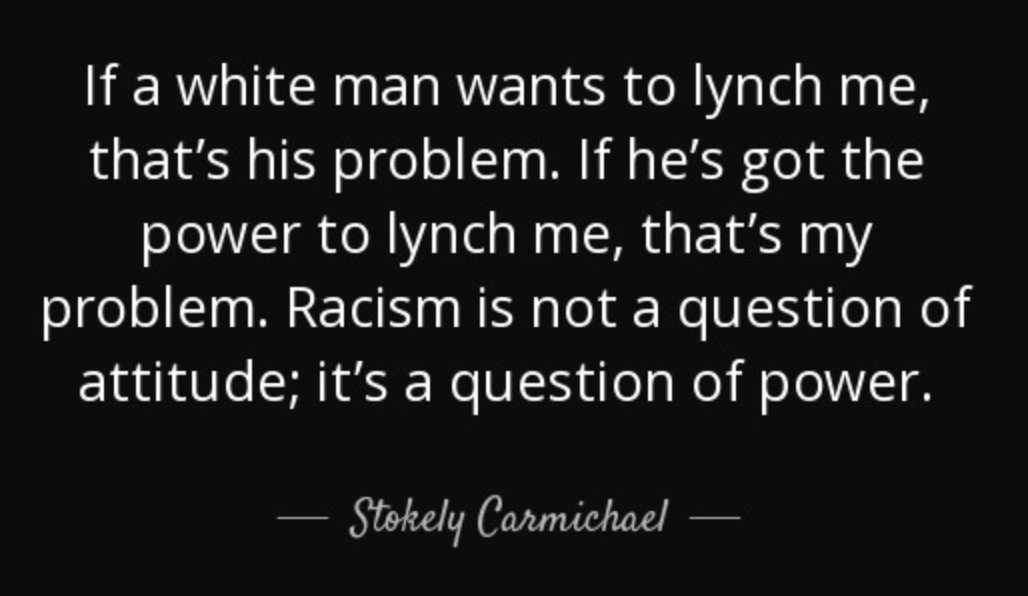 socialistdogmom's tweet photo. as stokely carmichael said, it's not a question of attitude, it's a question of power. i do not uncover the identities of members of hate groups to change their hearts &amp; minds, i do it to help impose a social cost on that behavior in an effort to keep it from gaining power. https://t.co/thr3o4SFvc