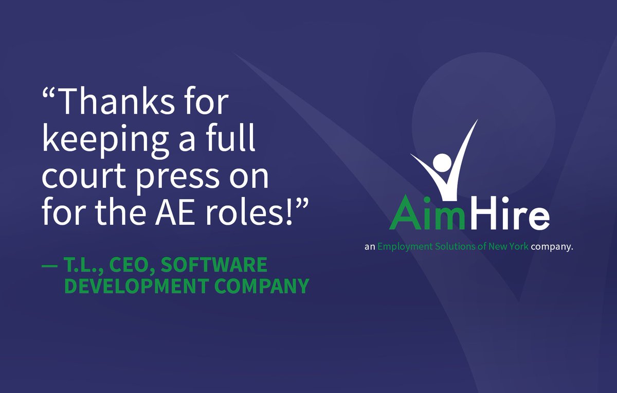 We’re proud to work with high tech companies that value the quality, personal attention, and expert guidance that AimHire provides.

#staffing #staffingandrecruiting #denverjobs #coloradojobs #jobsearch #jobplacement  #jobopenings #joblisting #employers #topstaffingagency