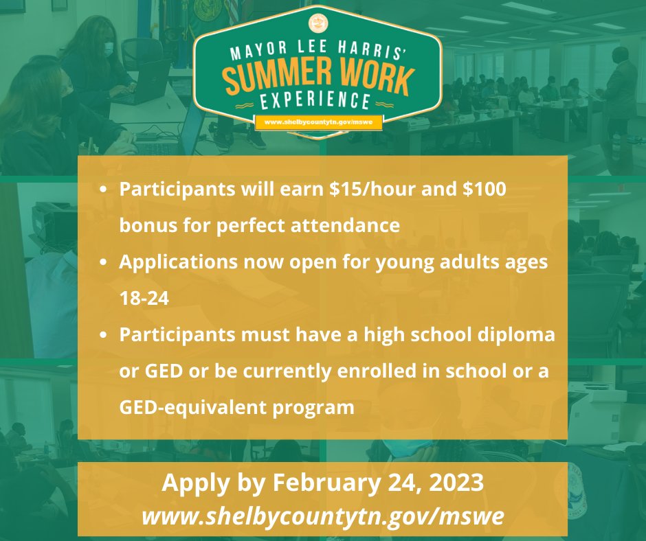 Mayor Lee Harris on Twitter "You have one more day to apply for the