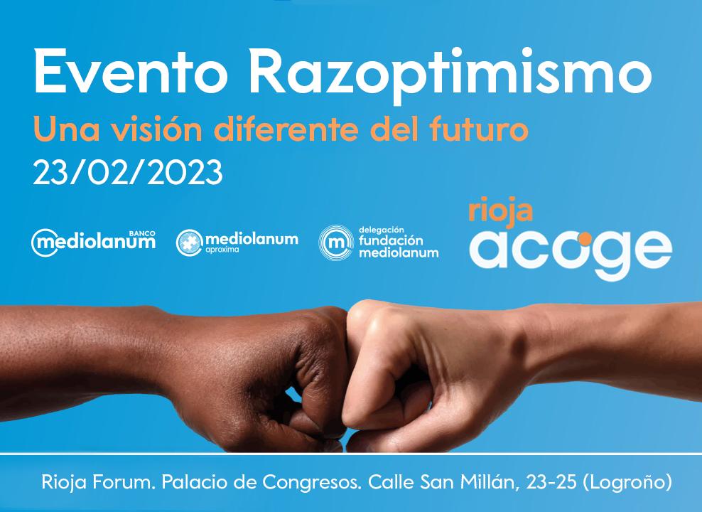 RiojaAcoge's tweet photo. Esta tarde se celebra #Razoptimismo en Logroño y @BancoMediolanum, que no da puntada sin hilo🧵, aprovecha para apoyar nuestra causa. Haz click aquí y suma tu grano de arena https://t.co/xMj6UWRiDg https://t.co/tKqi36v6Cq