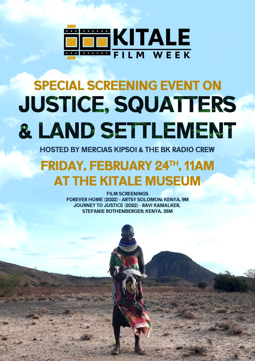 Tomorrow in Kitale only with #kitalefilmweek 
#journeyforjustice
<a href="/SirNguti/">Ambrose Nguti (Sir )</a> 
<a href="/kitalefilmweek/">Kitale Film Week</a>