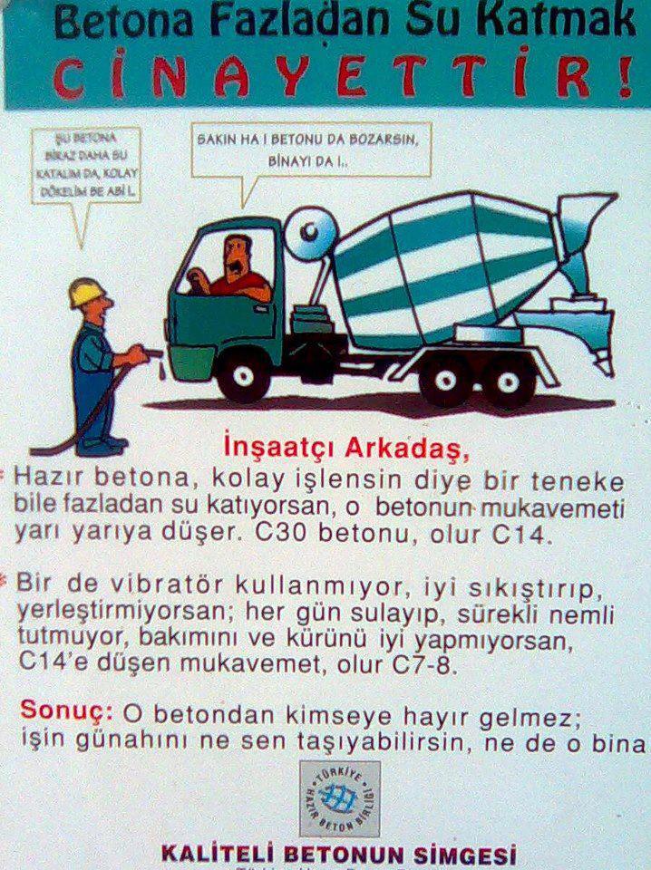 Varan 1
Televizyonda 15 gündür bina inşaatıyla ilgili sıfır eğitim almış olan Jeoloji Mühendisleri konuşuyorlar...Betonların çürük olmasının en büyük nedenlerinden birini hiç kimse konuşmuyor...iyice anlaşılsın diye aşağıdaki görseli paylaşıyorum..
İnş.Müh.Murat YASLAN