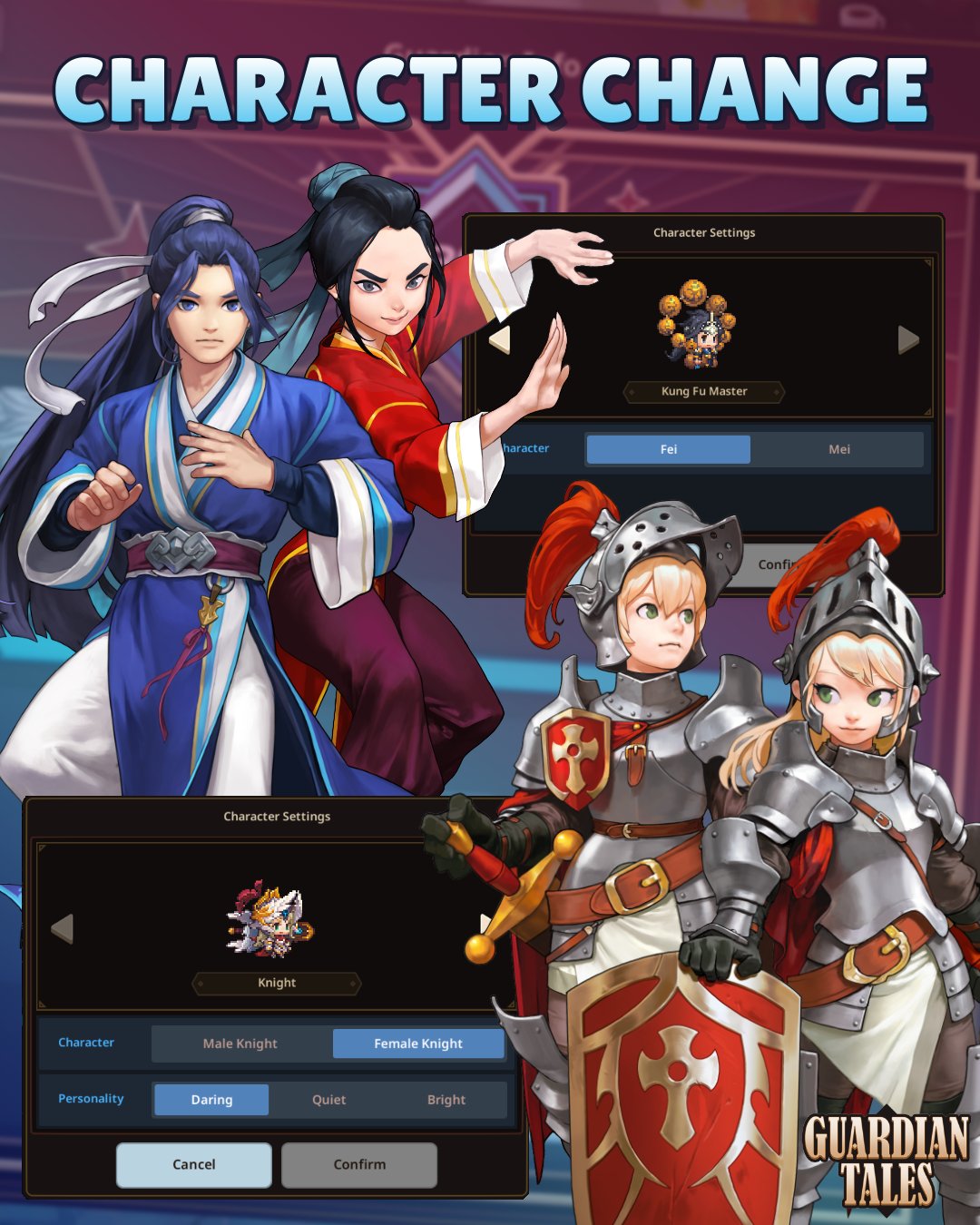 Guardian Tales on X: &ldquo;🔄 Character Change Character and 