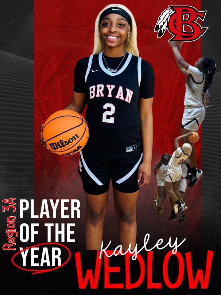 Congrats to Junior Kayley Wedlow on being named Player Of The Year for Region 3A (D1). She averaged 20.4ppg  3.1 stls 3.2 asst this season. <a href="/Coach1McGee/">Ryan McGee</a> <a href="/NickGraham0701/">Nick Graham</a> <a href="/CoachHouser/">Matt Houser</a> <a href="/theohoward/">Theo Howard</a> <a href="/KyleSandy355/">Kyle Sandy</a> <a href="/PRO_Movement1/">#PRO Elevation Inc. | #PRO Movement Athletics</a> <a href="/kayleyf04/">kayley</a> <a href="/DennisKnightSMN/">Dennis Knight</a> <a href="/AlbanyStateWBB/">ASULadyRamsWBB</a> @CoachDGSU