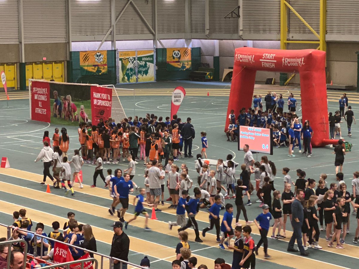 Warming up for day 2 of the Elementary Individual and Relay events!