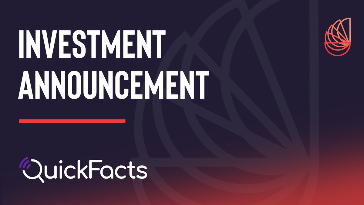 Today we are very pleased to announce our investment in QuickFacts led by CEO Christy Silvestri, a software platform designed to improve business operations and efficiencies of insurance brokerages.  Read the full release here: sandpiper.vc/news/sandpiper…