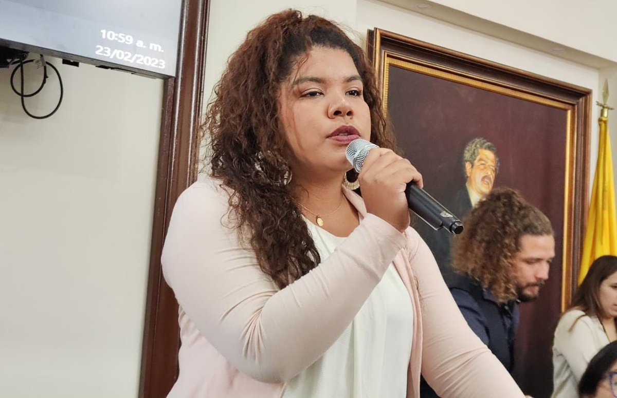 JenniferPedraz's tweet photo. “¿Cuál es el papel que vamos a jugar los jóvenes en la ejecución del PND?  Debemos garantizar nuestra participación política, y es preocupante que la Consejería no aporte a esto. Por eso hemos tenido que articularnos para que en cada iniciativa de este país este nuestra voz”. https://t.co/i126KGPDbu
