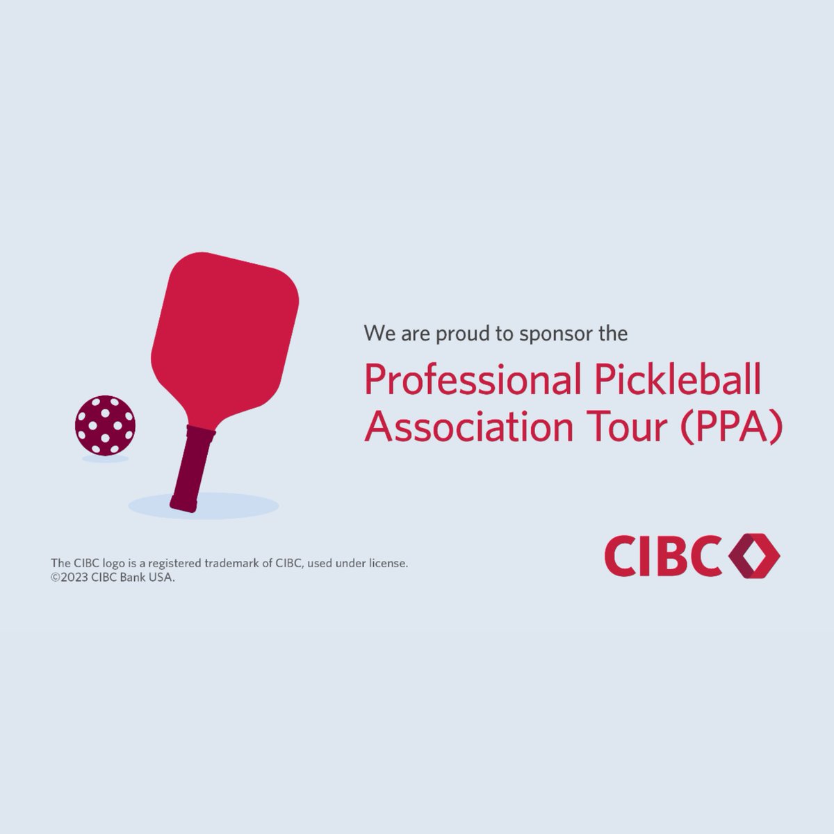 We are thrilled to announce our new partnership with CIBC (<a href="/cibc/">CIBC</a>) as the official commercial bank of the Carvana PPA Tour! 🙌 🏦 

Read the full announcement here: ppatour.com/cibc-becomes-o…