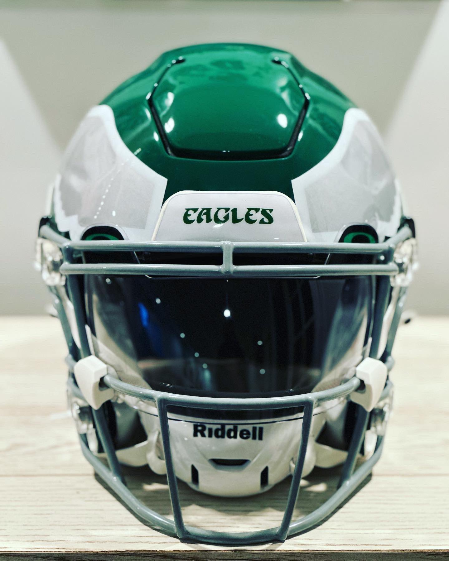 Photos of Philadelphia Eagles' Kelly green helmets 2023 NFL