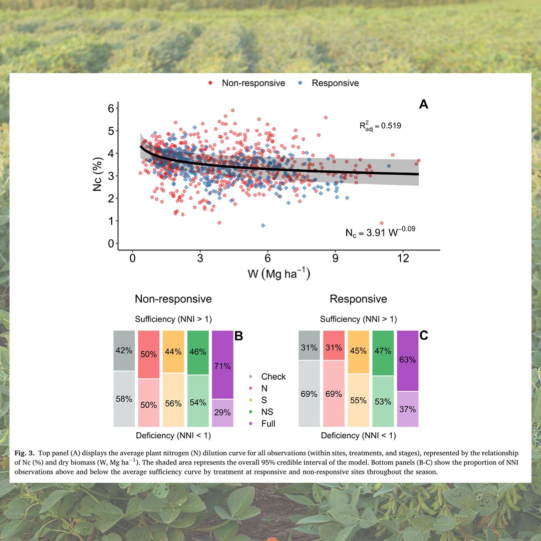 CiampittiLab's tweet photo. #ArticleAlert
The study reveals that the nutritional gap in soybean yield is mainly attributed to S responsiveness rather than N application. Using Bayesian statistics,the team quantify the size of the uncertainty of yield responses to nutrient application
https://t.co/EHAnDVAFMr https://t.co/y0I7AHRSsY