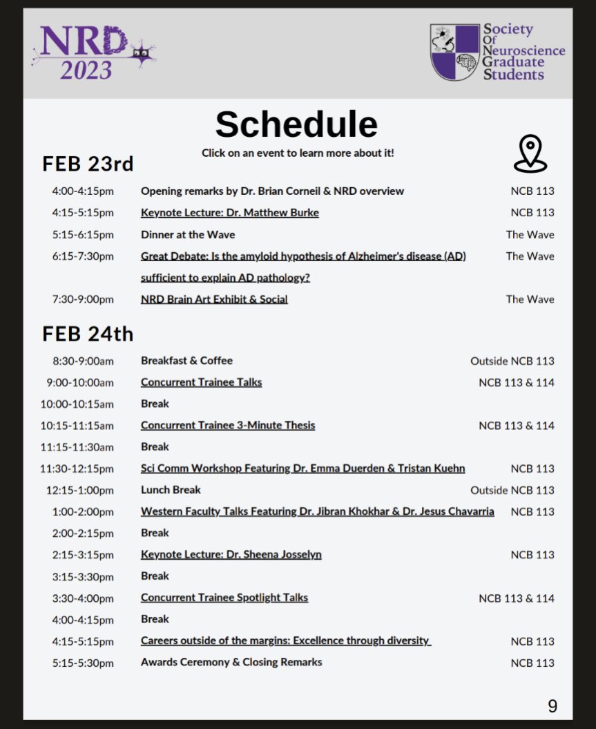 Neuroscience Research Day starts today, a fantastic local event organized by trainees at @SONGSuwo, celebrating the great wealth and breadth of neuroscience research happening at @WesternU. Many highlights this year, including tomorrow's keynote by @sjo09.