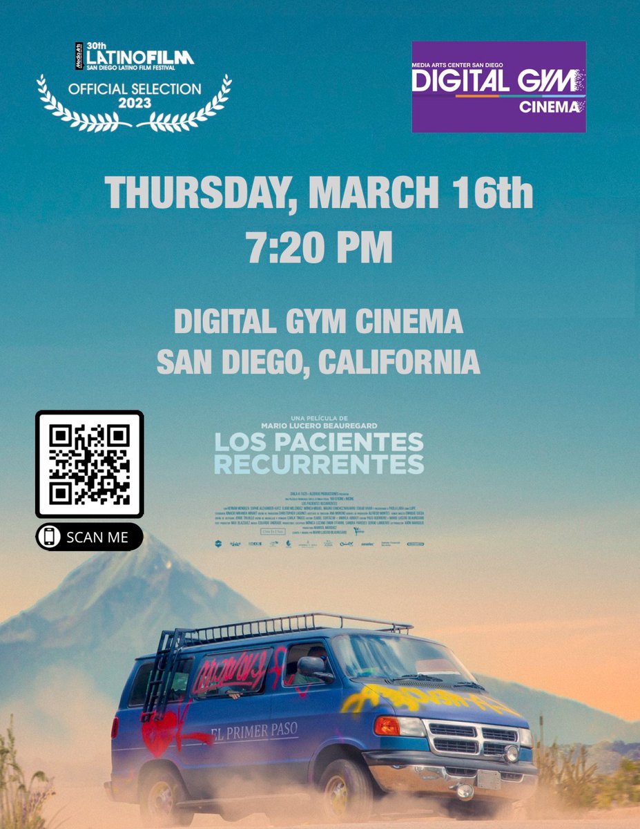 borgardojr's tweet photo. Los Pacientes Recurrentes will have two screenings at @sdlatinofilm Film Festival don’t miss it. Courage! 
Trailer here: https://t.co/BhBldqX2Md
Tickets here: https://t.co/bCRMUWhEV1
Los pacientes Recurrentes tendrá 2 proyecciones en el #sandiegolatinofilmfestival , #Ánimo #animo https://t.co/TXBwcanddJ