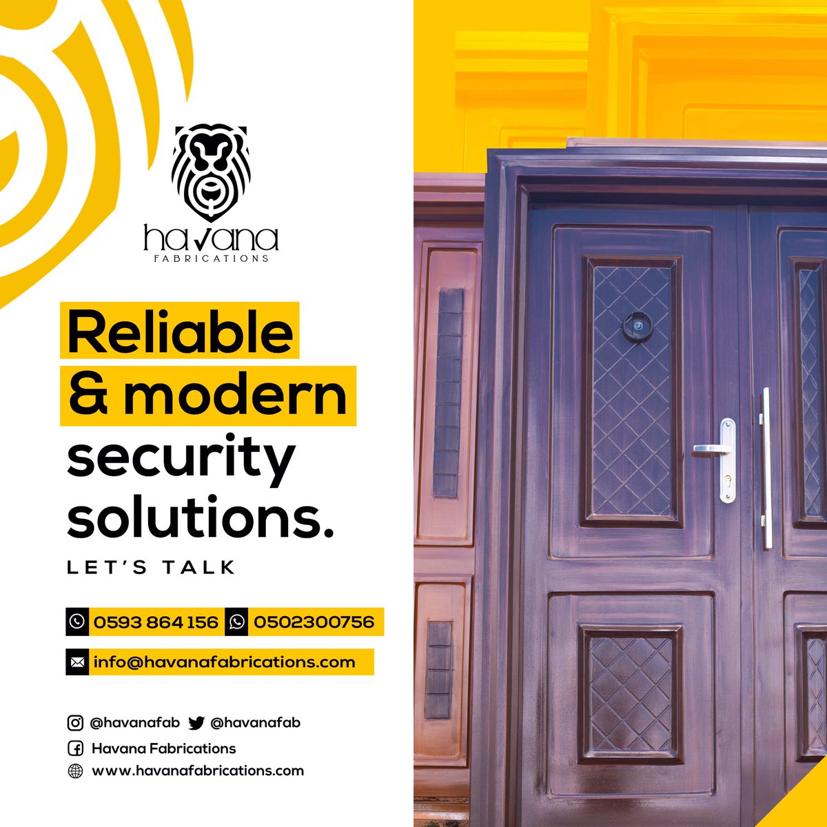 havanafab's tweet photo. Reliable and Modern Security is a possibility with us!
Contact us today for yours. https://t.co/DlSECjJq1m