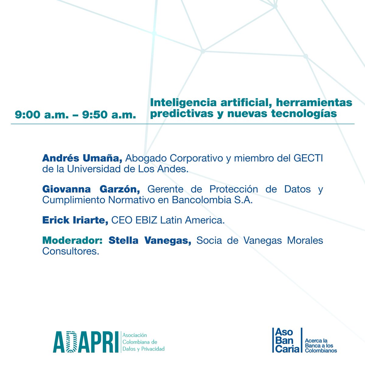 SLSeguridad's tweet photo. Nuestro director Andrés F. Ángel, participará en el evento "Retos en Privacidad y Ciberseguridad 2023", organizado por @ADAPRICol y @Asobancaria. El evento se transmitirá en vivo a través de YouTube el próximo martes 28/02 a las 8:00 a.m. https://t.co/wsQiRuRZqw https://t.co/8opjjXW8ls