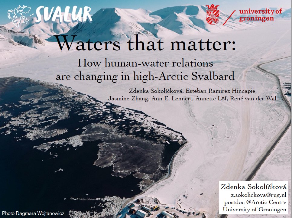 Presenting on Fri 24 Feb (alas at 8:30 am…) #ASSW2023 in the cross-cutting session on #hydrologic and #societal impacts of #snow and #ice changes in #Arctic and #Alpine regions. Waters change and these changes matter! ⁦@IASC_Arctic⁩ #Svalbard ⁦⁦@RUG_Arctic⁩