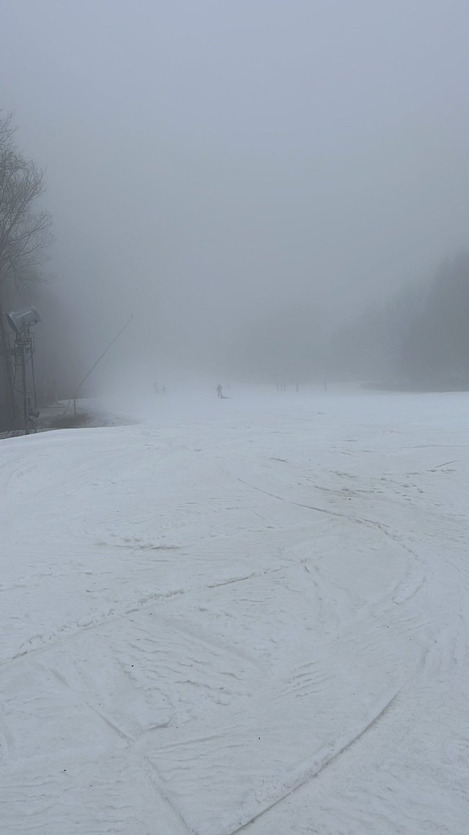 50 degrees in February. No snow coming down. Total fog. Perfect ski day haha. Had to rep <a href="/AdamBombSquad/">Adam Bomb Squad</a> anyway.