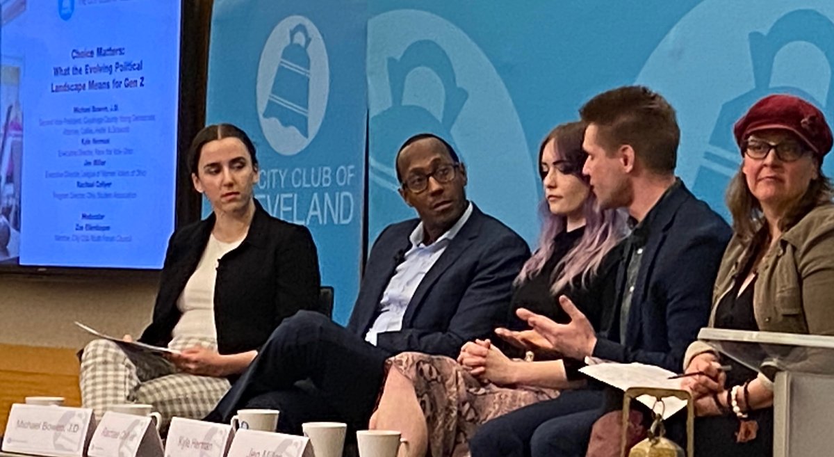 “Democracy is about showing up” Jen Miller, League of Women Voters of Ohio Love seeing some many high school groups here @TheCityClub @cityclubyouth