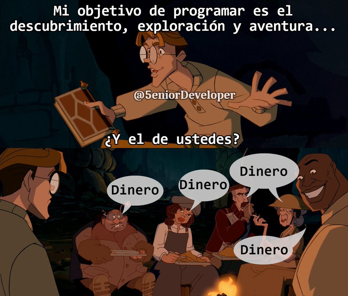 5eniorDeveloper's tweet photo. ¿Ustedes por qué escogieron la programación? https://t.co/I75sMndcQX