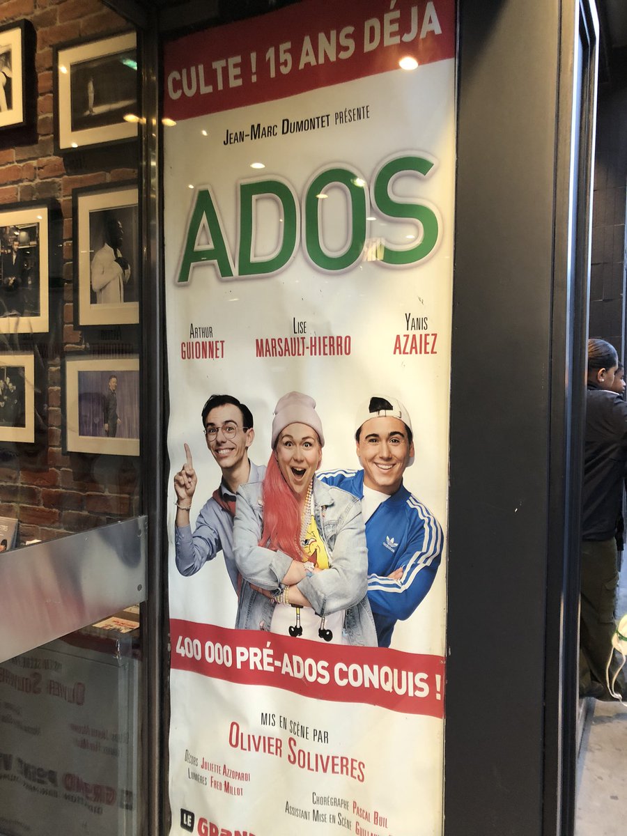 AN3L12's tweet photo. #sortiraparis Vous avez des ados? Des pré-ados? Vous êtes en vacances? Allez rire, chanter et aimer avec les 3 comédiens de « Ados » au @AuGrandPVirgule on a adoré. Moments 👍🎉🙌 #theatre #spectacles #paris #spectaclevivant @Jmdumontet #riresetchansons #ado https://t.co/pn2Xsydq5n