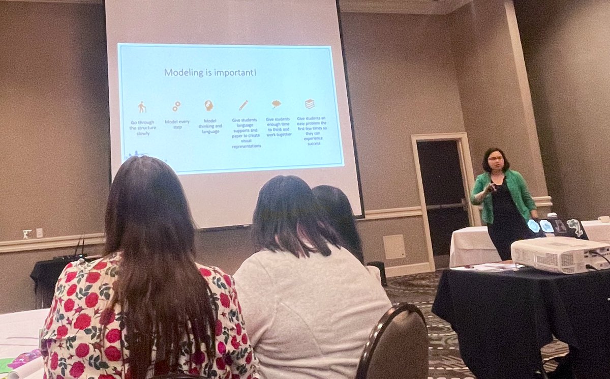 MrsN_ESL's tweet photo. Learning how to make word problems comprehensible for ALL learners from my green jacket twin 💚💚@problem_word #MathforELs @Seidlitz_Ed https://t.co/8TlsjuhJ6b