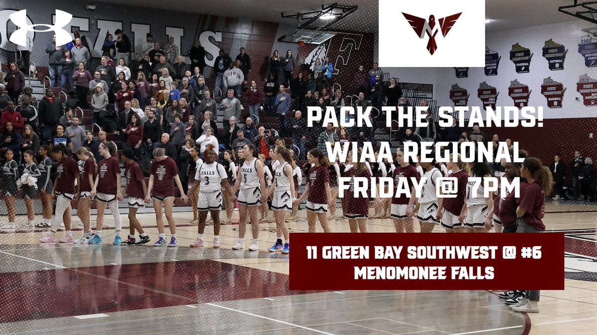 🚨🚨Tomorrow is GAMEDAY! 🚨🚨Come out and support the Phoenix as we host our first playoff game in over 10 years!   

Vs 🏀 Green Bay Southwest
📍  Menomonee Falls High School
⏱️ 7:00pm 
❌ NO PASSES excepted