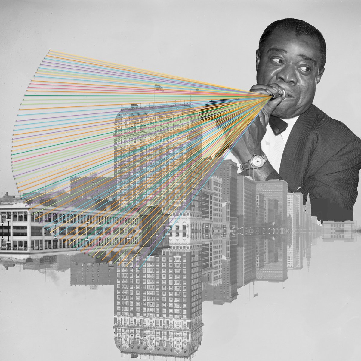 BlackstoneHotel's tweet image. The inspiration behind the photo. 

Let’s transport back to the 1920s when Louis Armstrong came to Chicago and covered the city with his world-changing, joy-inducing music.