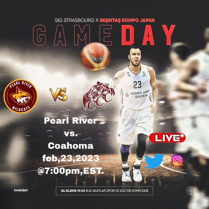 Pearl River vs. Coahoma / NJCAA Men's Basketball 
🗓 Thursday,Feb.23.
🕖 7:00 PM EST 
📺 bit.ly/3XIwSya  

<a href="/CoahomaCC/">Coahoma Community College</a> <a href="/CoahomaSports/">Coahoma Community College Athletics</a> <a href="/CoahomaMB/">CoahomaCC Men's Basketball</a> <a href="/coachordie/">Stephanie Murphy</a> <a href="/Only1CoachDell/">Dell Cannon</a> <a href="/cccladyhoops/">CCC Women’s Bball</a> <a href="/KeiJohnson_/">Kei</a>