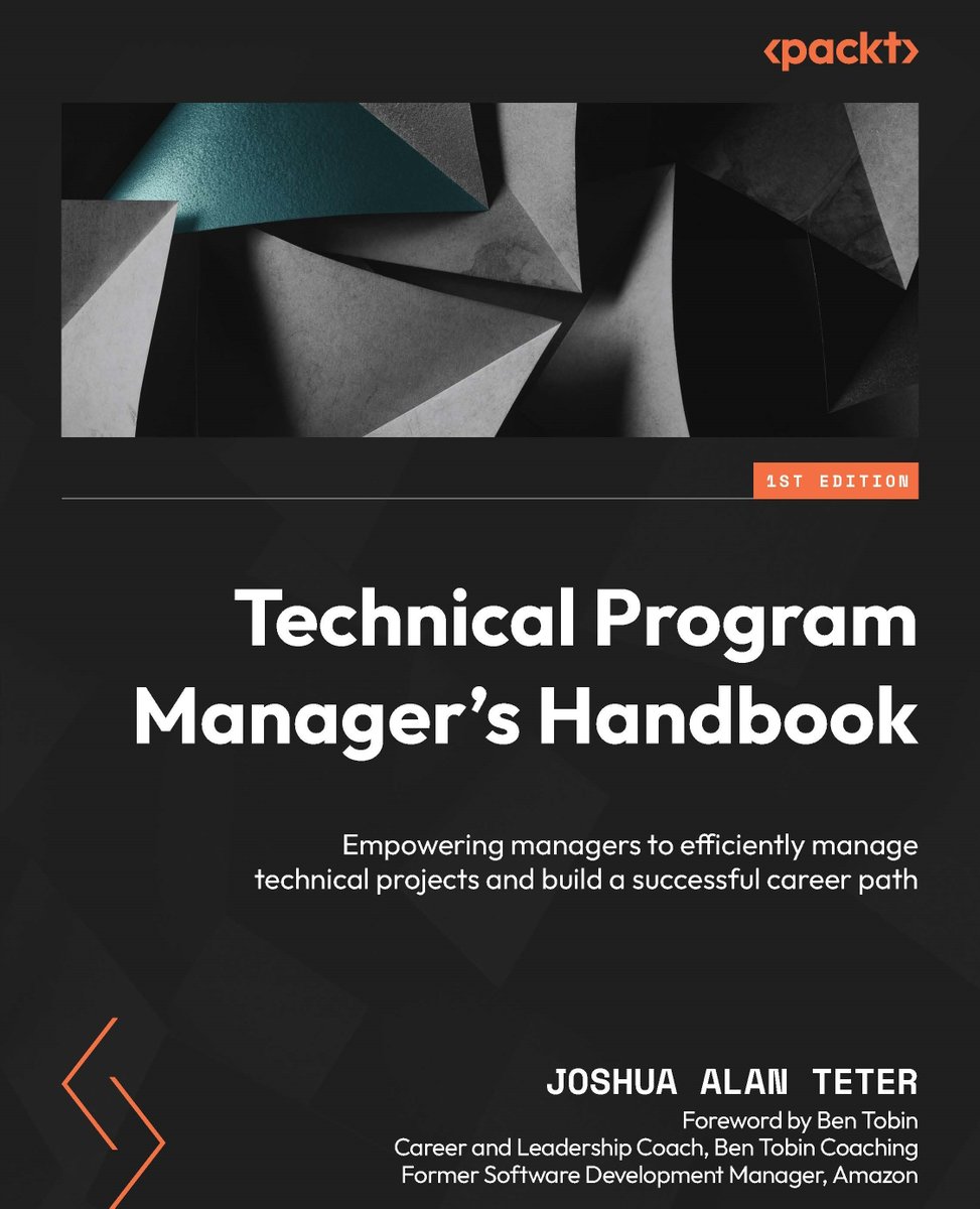 Sonia18112013's tweet image. This amazing TPM book by Joshua Alan Teter is for aspiring and established technical program managers in the tech industry. 

So TPMs, Don&apos;t forget to add it to your reading list.

Grab your copy here-amazon.com/Technical-Prog…

#technicalprogrammanager #tpm