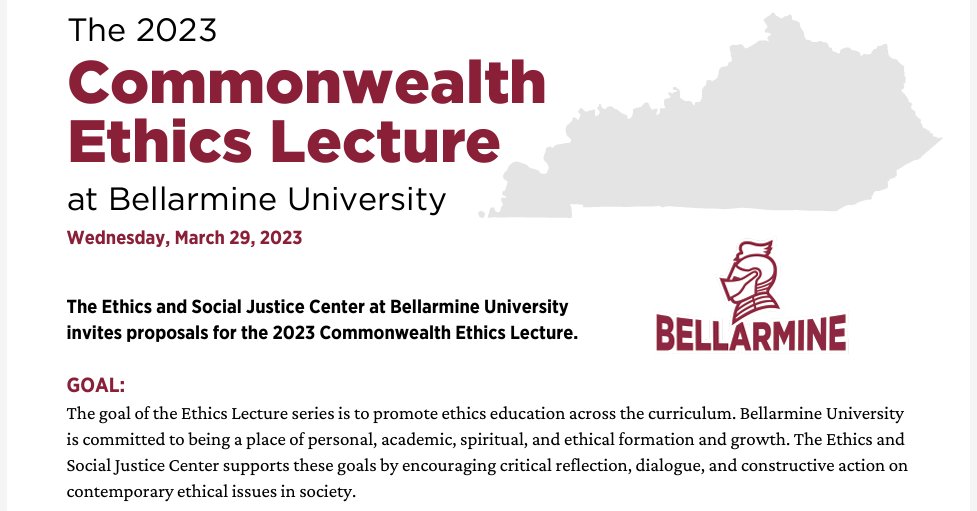 Eric Thomas Weber (@erictweber) on Twitter photo I'm happy to report that I'll be delivering the 2023 Commonwealth Ethics Lecture at <a href="/bellarmineU/">Bellarmine University⚔️</a> on March 29th, on "Kentucky’s Potential for Leadership in Educational Ethics: Calling for an End to Corporal Punishment in American Schools.”
#Education #Ethics I'm happy to report that I'll be delivering the 2023 Commonwealth Ethics Lecture at <a href="/bellarmineU/">Bellarmine University⚔️</a> on March 29th, on "Kentucky’s Potential for Leadership in Educational Ethics: Calling for an End to Corporal Punishment in American Schools.”
#Education #Ethics