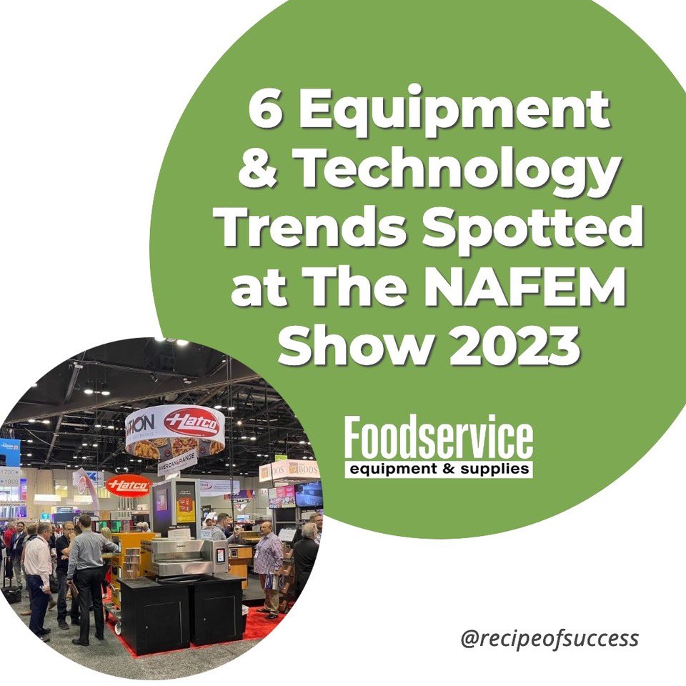 RecipeofSuccess's tweet image. Six Restaurant-Specific Equipment and Technology Trends Spotted @TheNAFEMShow @FESmagazine #nafem23 
fesmag.com/topics/trends/…