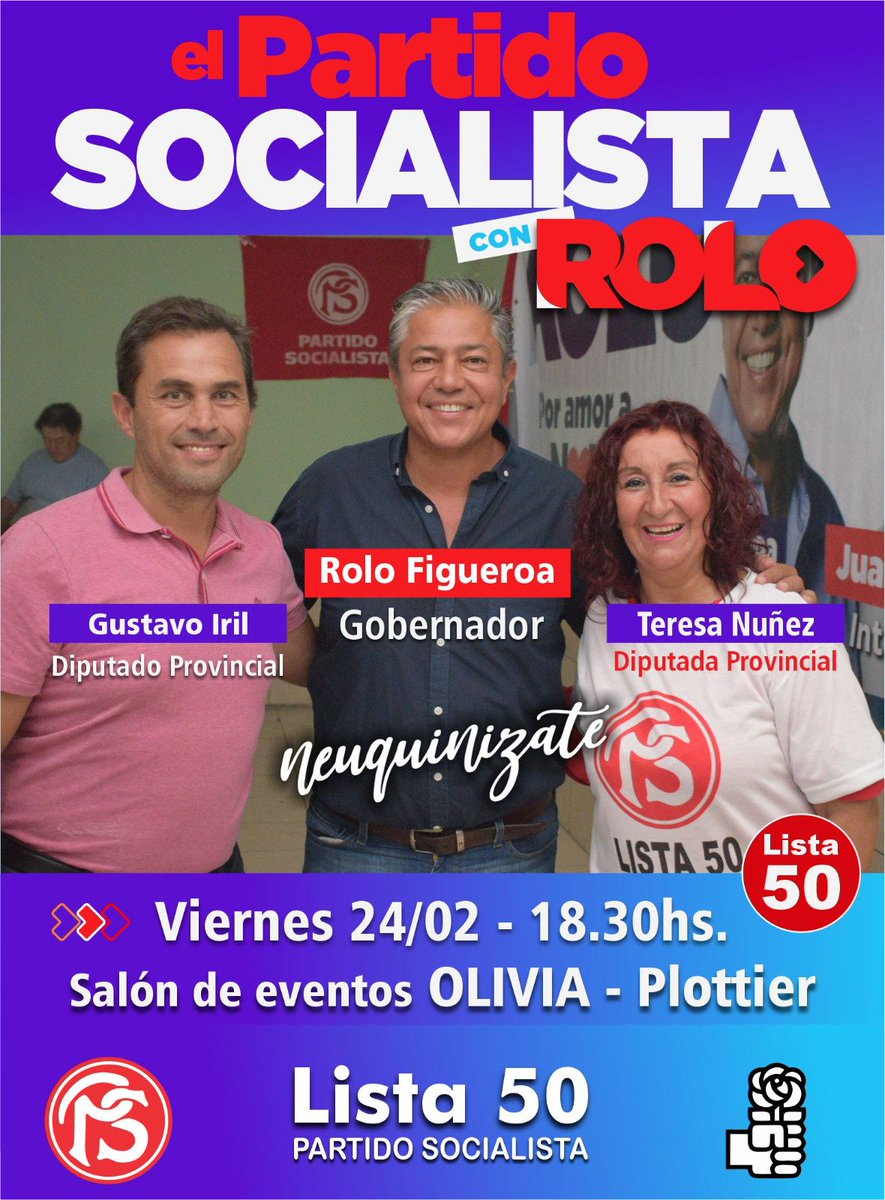 ggig74's tweet photo. Que haces el viernes a la tarde?, venite a Olivia,en Plottier, con Rolo y con Gloria construimos el futuro de Neuquén!!!
#RoloGobernador
#Lista50
#TeresaNuñezDipProv https://t.co/gQr3XvQy1j